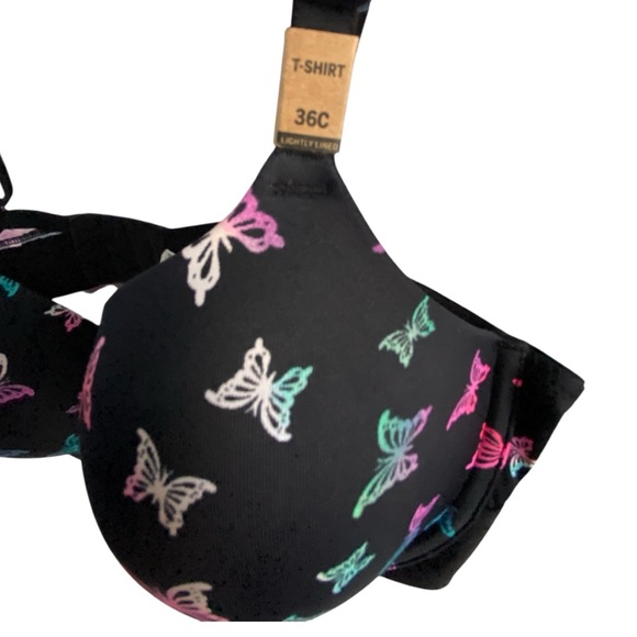 *Brand New!!!* Victoria's Secret Butterfly Print Black Bra - Picture 4 of 5